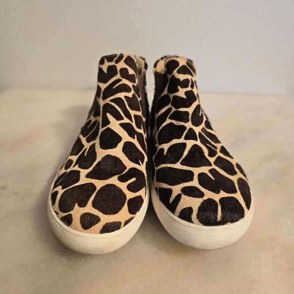 Coconuts Matisse Harlan Giraffe Print Calf hair leather High Top Sneaker Booties - Picture 2 of 12